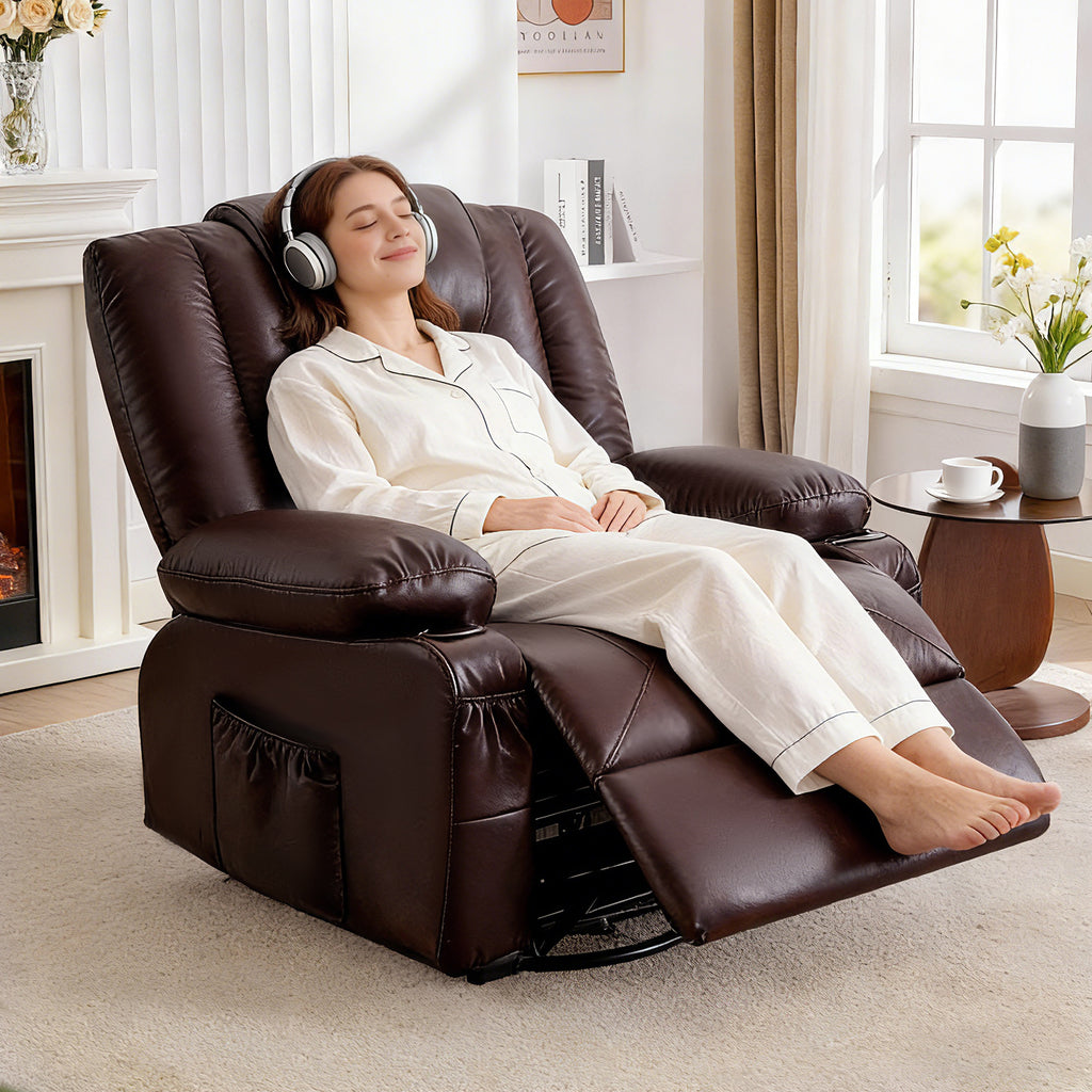 Recliner Chair,Rocking Chair with Massage and Heat,360° Swivel Recliner Chairs for Adults,for Bedroom,Nursery,Living Room Chairs