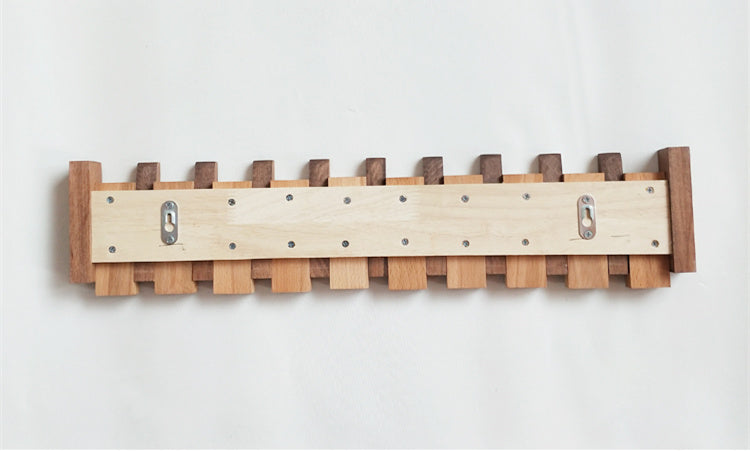 Walnut Wood Coat Rack Hook Wall-Mounted Hidden Decoration Hook Hanger Foldable Bedroom Closets Wooden Wall Shelf Home Decor