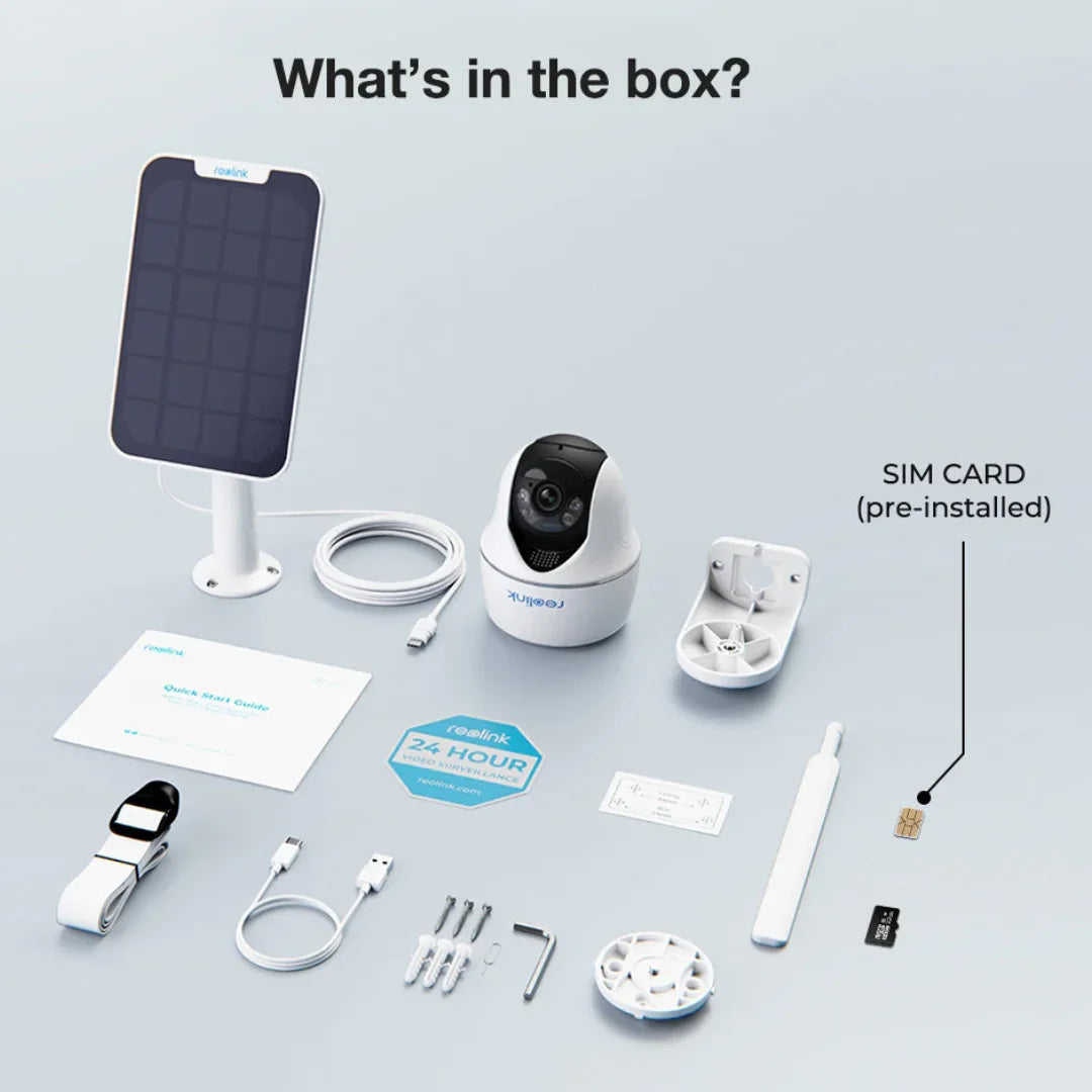 5-Year Unlimited Data with Reolink Security Camera Bundle, 4G LTE Outdoor Solar Wireless Surveillance Camera, Plug and Play