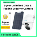 5-Year Unlimited Data with Reolink Security Camera Bundle, 4G LTE Outdoor Solar Wireless Surveillance Camera, Plug and Play