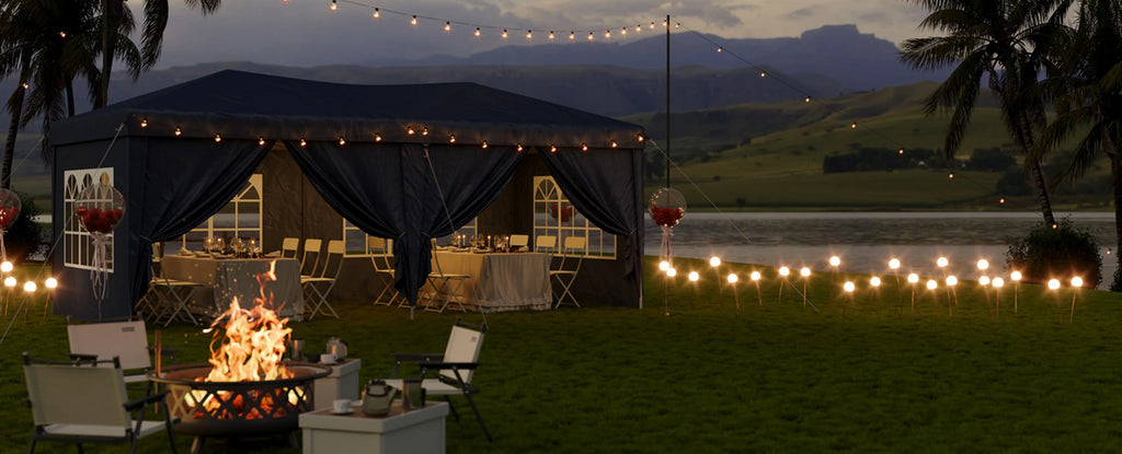 Nordivale 10x20FT Pop Up Gazebo Tent with 6 Sidewalls Waterproof Folding Canopy for Wedding Outdoor Party Commercial Market
