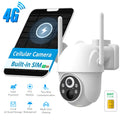 4G Wireless Solar Power Outdoor Security Camera PIR Human Detection Night Vision Waterproof Two-Way Talk IP Camera with SIM Card