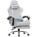 GTPLAYER Gaming Chair with Footrest, Lumbar Support, Adjustable Height, Swivel, Headrest for Office/Gaming