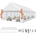 20x40FT Party Tent Heavy Duty Outdoor White Gazebo Event Shelter Wedding Canopy Tent for Parties Carport BBQ with Removable Sidewall Windows, Powder Coating (Better Than Galvanized)