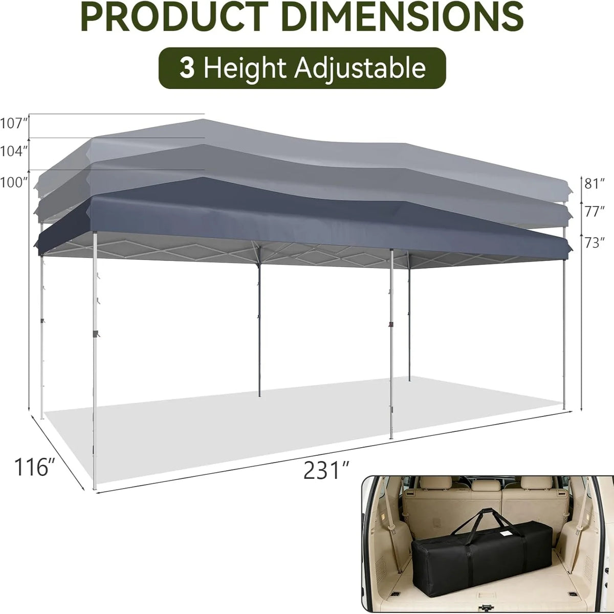 Nordivale 10x20FT Pop Up Gazebo Tent with 6 Sidewalls Waterproof Folding Canopy for Wedding Outdoor Party Commercial Market