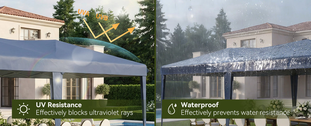 Nordivale 10x20FT Pop Up Gazebo Tent with 6 Sidewalls Waterproof Folding Canopy for Wedding Outdoor Party Commercial Market