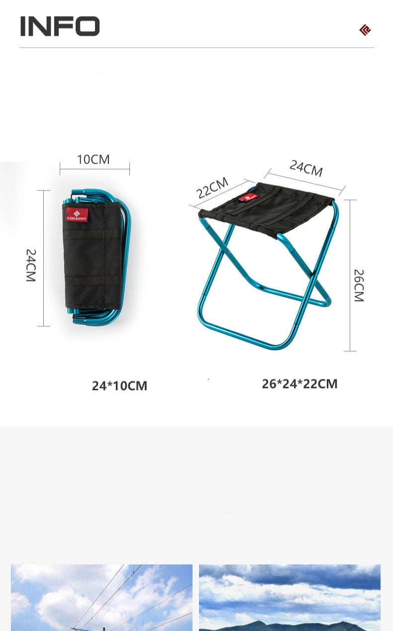 Folding Small Chair Portable Bench Stool Outdoor Ultralight Fishing Camping Hiking Chairs Subway Train Travel Chair