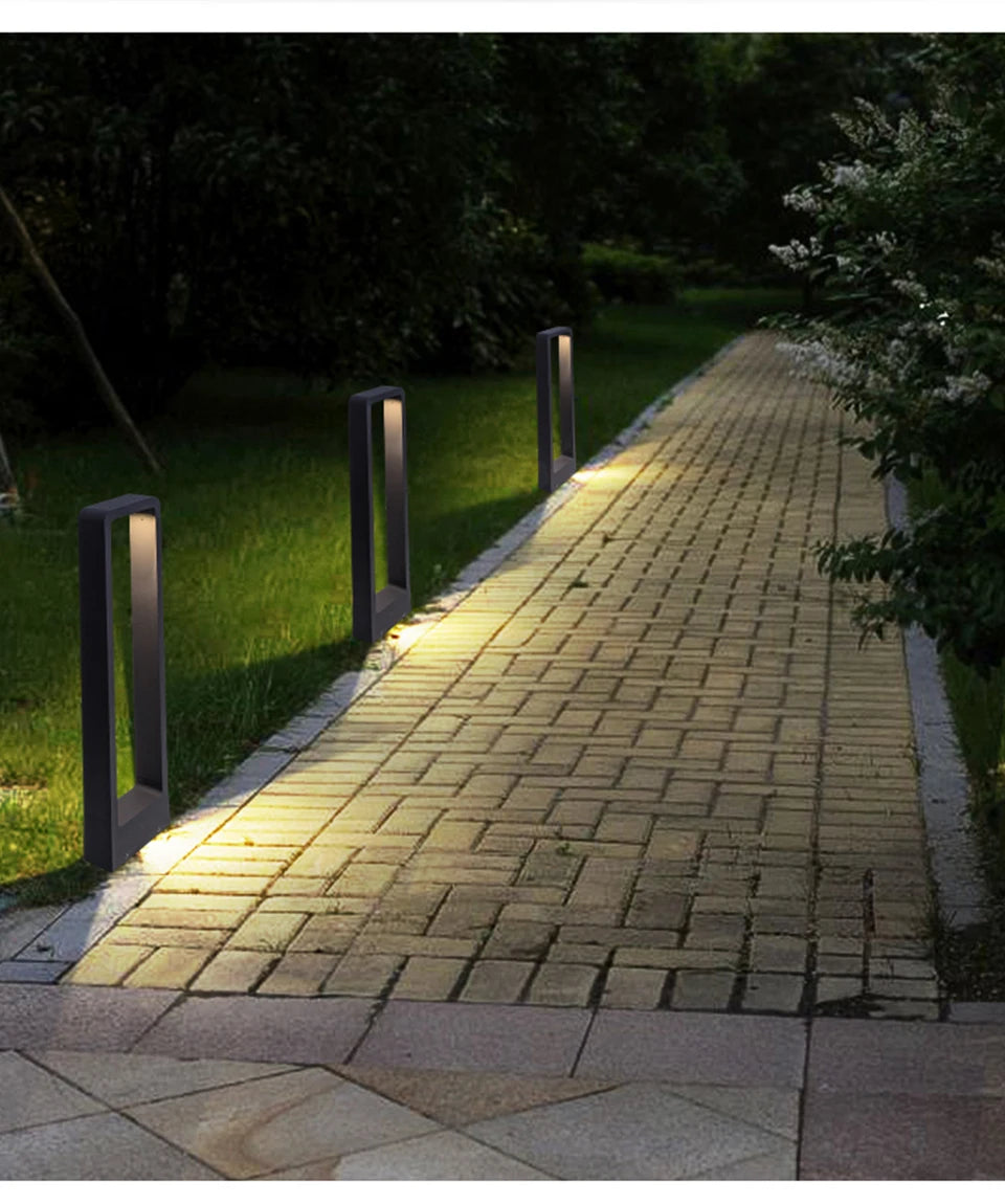 LED Garden Lights Lawn Lamp IP65 Waterproof 7W Modern Aluminum Pillar Light Outdoor Courtyard Villa Landscape Lawn Bollards Lamp