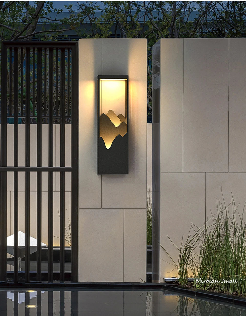 Modern LED Outdoor Light Fixture Waterproof Garden Porch Wall Lamp for Balcony Courtyard Street Wall Mounted Lighting Luminaires
