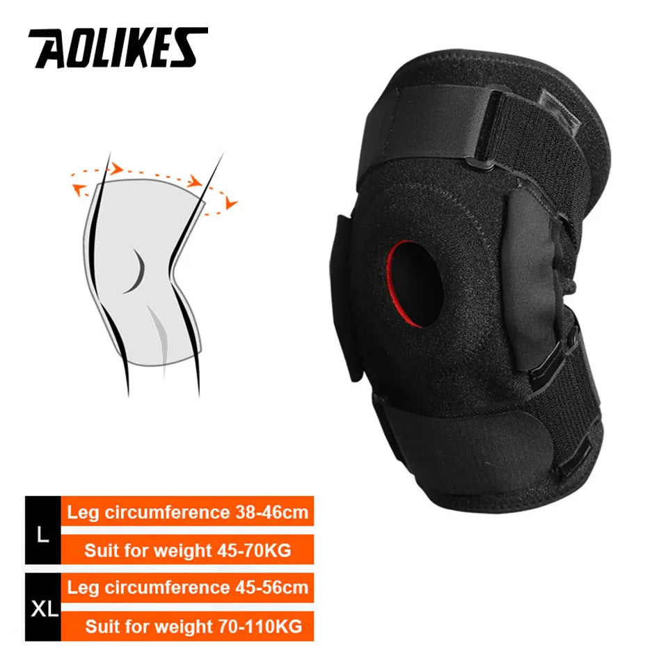 AOLIKES 1PC Knee Joint Brace Support Adjustable Knee Stabilizer Kneepad Strap Patella Protector Orthopedic Arthritic Guard