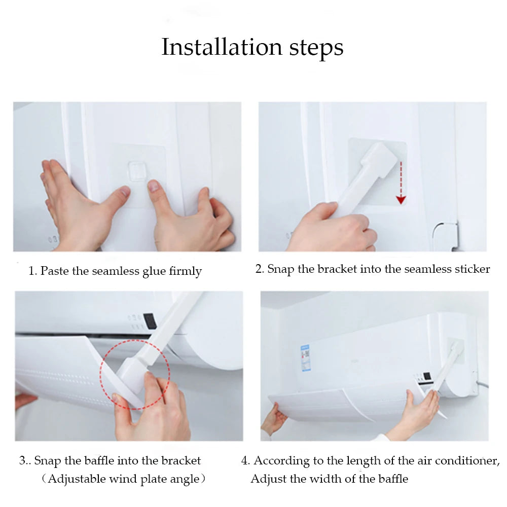 Air Conditioner Cover Windshield Air Condition Baffle Shield Wind Guide Month Straight Anti-wind Shield Adjustable Angle