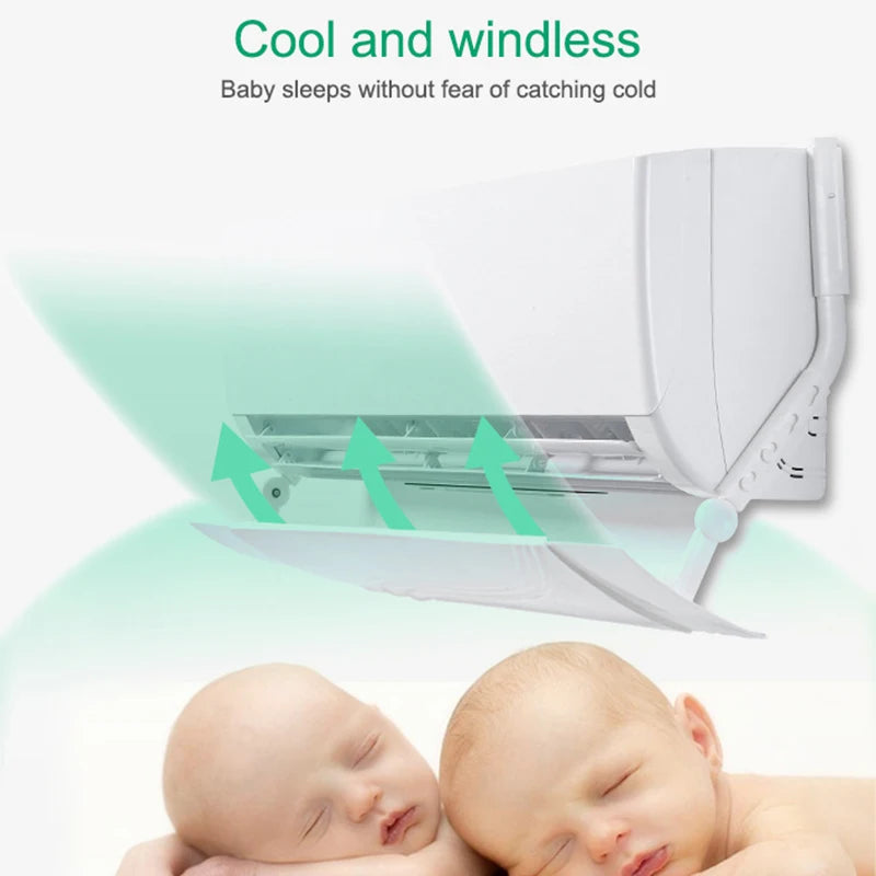 Fashion Air Conditioner Wind Deflector Telescopic Adjustable Angle Easy Installation Air conditioning baffle household daily