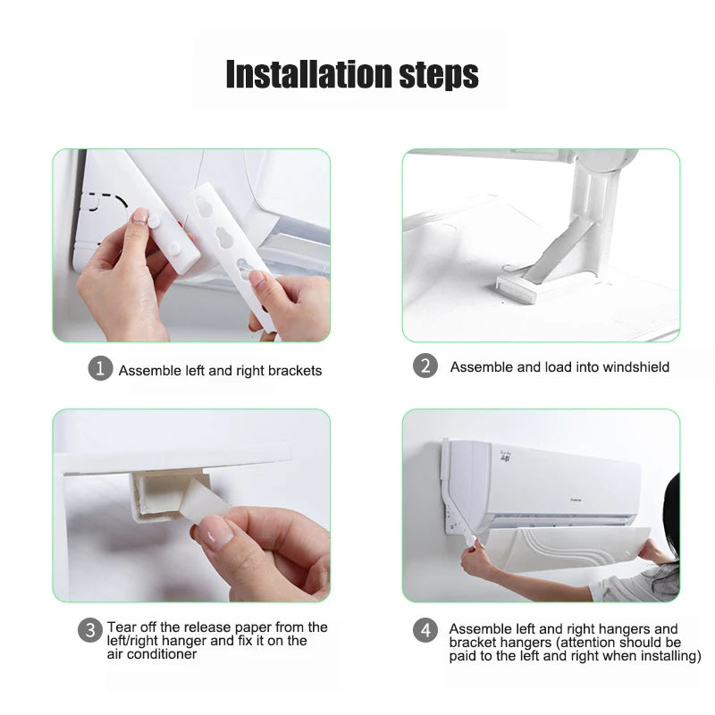 Fashion Air Conditioner Wind Deflector Telescopic Adjustable Angle Easy Installation Air conditioning baffle household daily