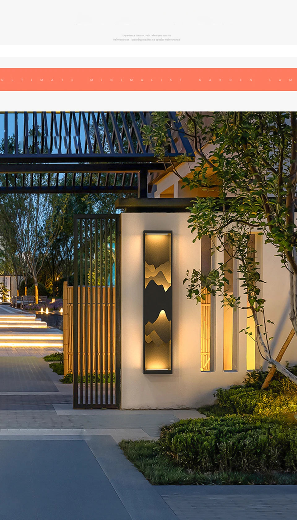 Modern LED Outdoor Light Fixture Waterproof Garden Porch Wall Lamp for Balcony Courtyard Street Wall Mounted Lighting Luminaires
