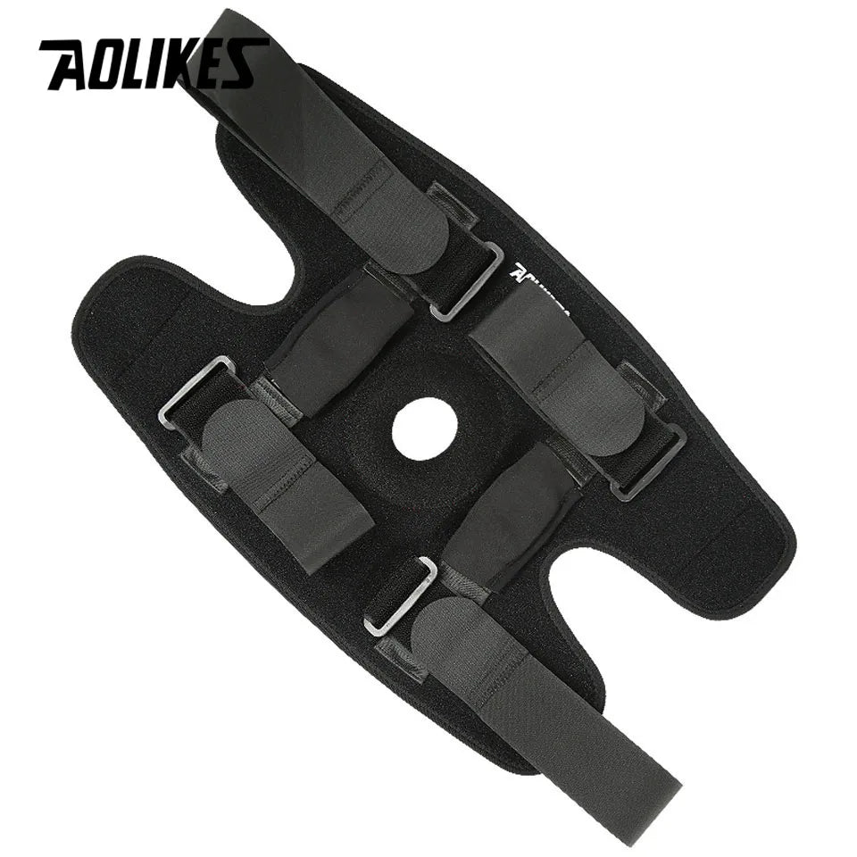 AOLIKES 1PC Knee Joint Brace Support Adjustable Knee Stabilizer Kneepad Strap Patella Protector Orthopedic Arthritic Guard