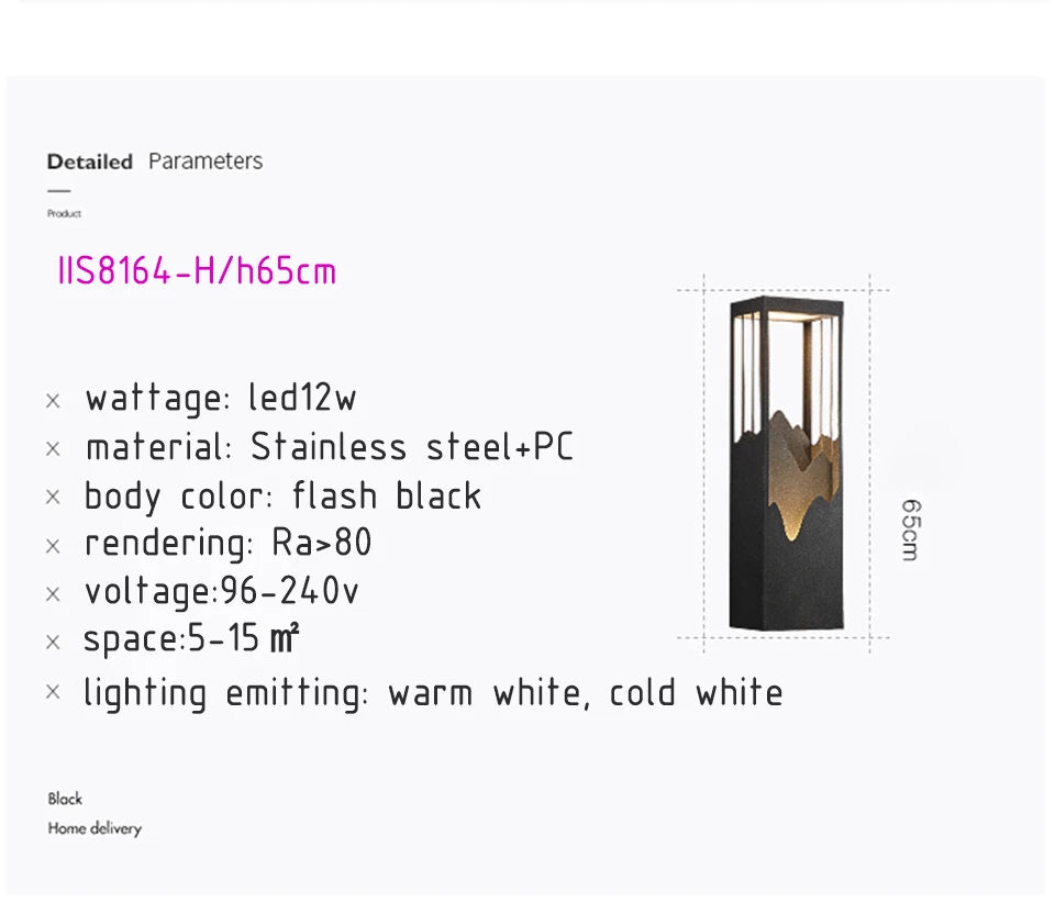 Modern LED Outdoor Light Fixture Waterproof Garden Porch Wall Lamp for Balcony Courtyard Street Wall Mounted Lighting Luminaires
