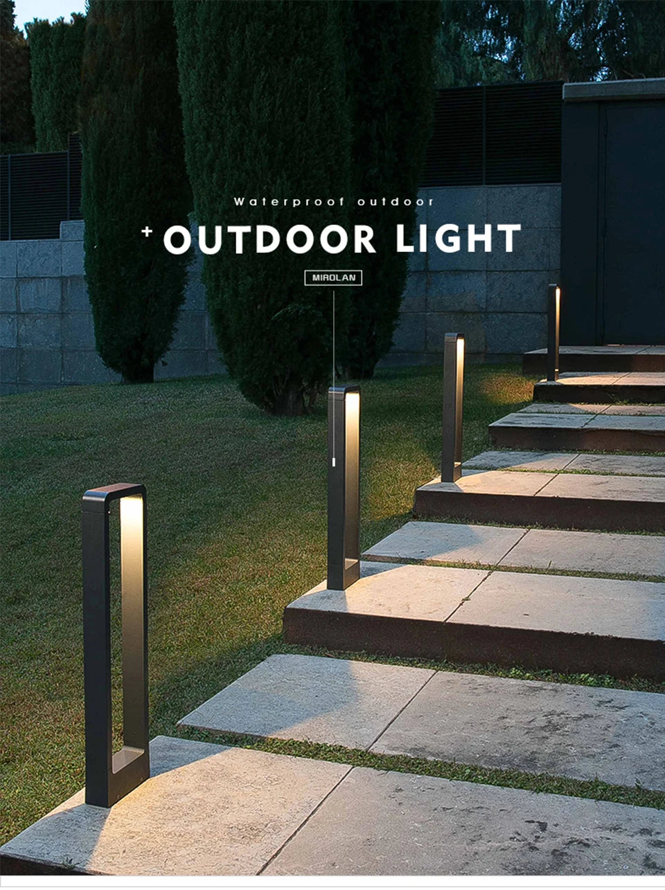 LED Garden Lights Lawn Lamp IP65 Waterproof 7W Modern Aluminum Pillar Light Outdoor Courtyard Villa Landscape Lawn Bollards Lamp