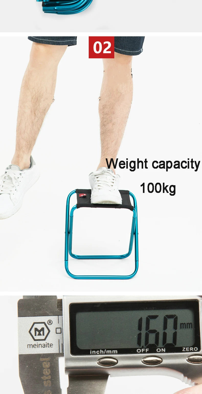 Folding Small Chair Portable Bench Stool Outdoor Ultralight Fishing Camping Hiking Chairs Subway Train Travel Chair
