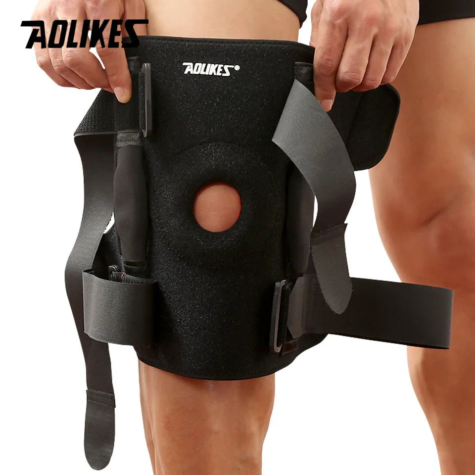 AOLIKES 1PC Knee Joint Brace Support Adjustable Knee Stabilizer Kneepad Strap Patella Protector Orthopedic Arthritic Guard