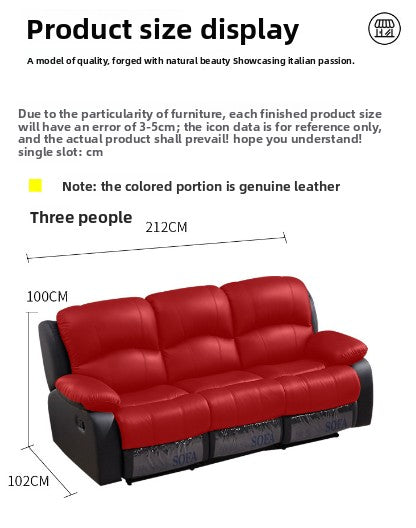 Genuine Leather Sofa Living Room Set Electric Sofa 3 2 1 Seat Genuine Electric Power Leather Recliner Sofa Set