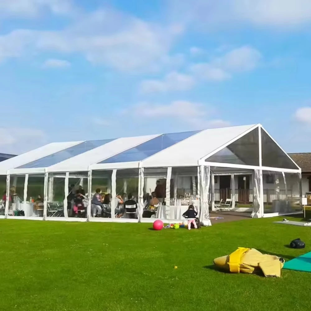 Luxury Aluminum Frame Event Tent Clear Roof Outdoor Wedding Party Marquee Tent For Garden Banquet Restaurant Hotel Resort