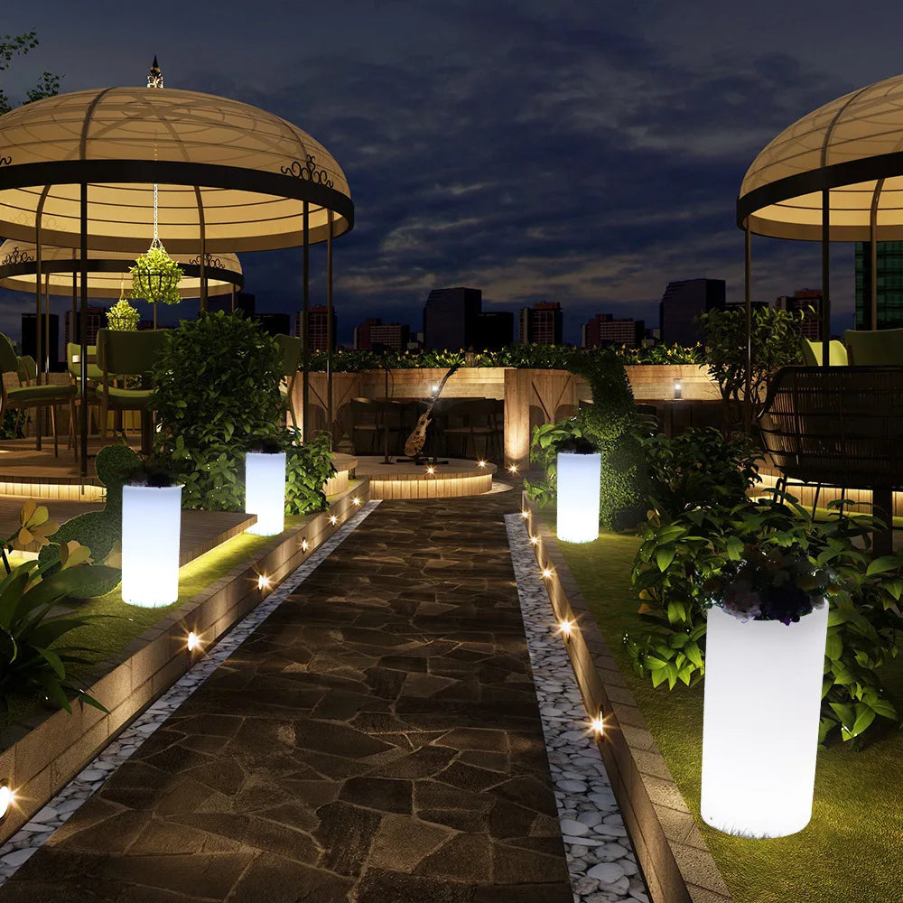 Flower potsHigh potsFloor-to-ceiling flower bed lightsShop windows, hotels, green plants, small potted plants, outdoor shops