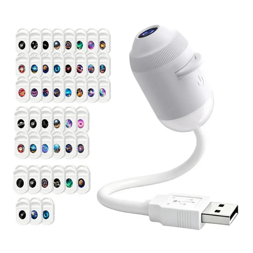 USB Starry Sky Projector Lamp 2 in 1 Night Light with Touch Control Adjustable Brightness Clear HD Image for Bedroom Decor Gift
