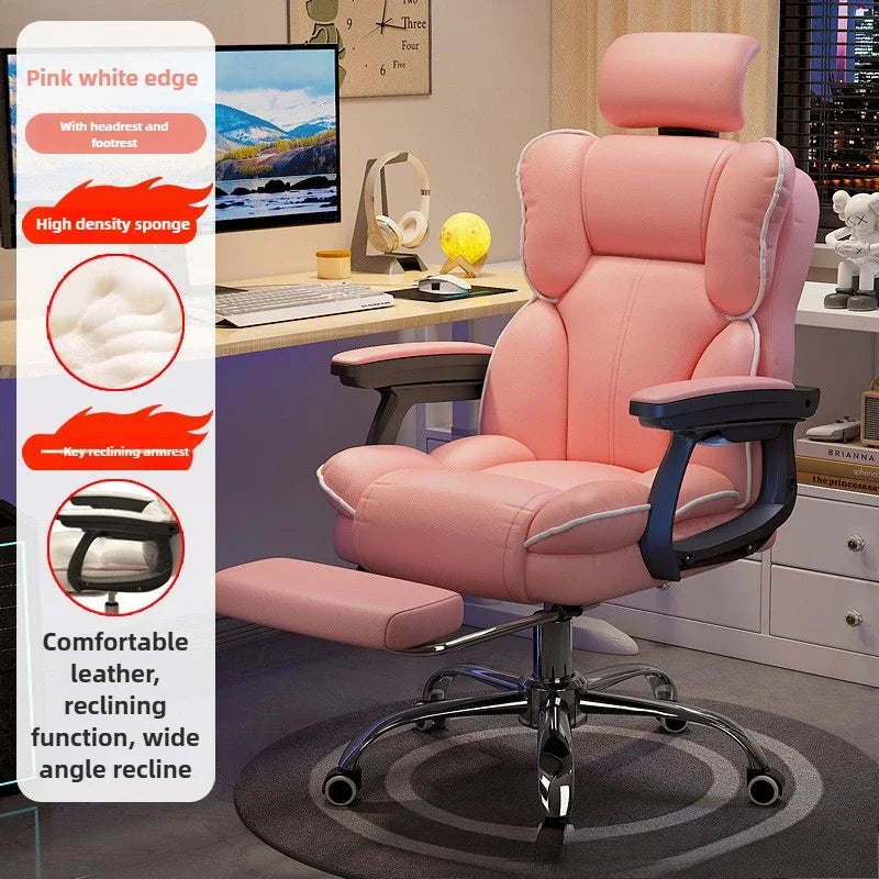 Mobile Ergonomic Office Chair Recliner Computer Bedroom Accent Office Chair Gameing Study Sillas De Oficina Office Furniture