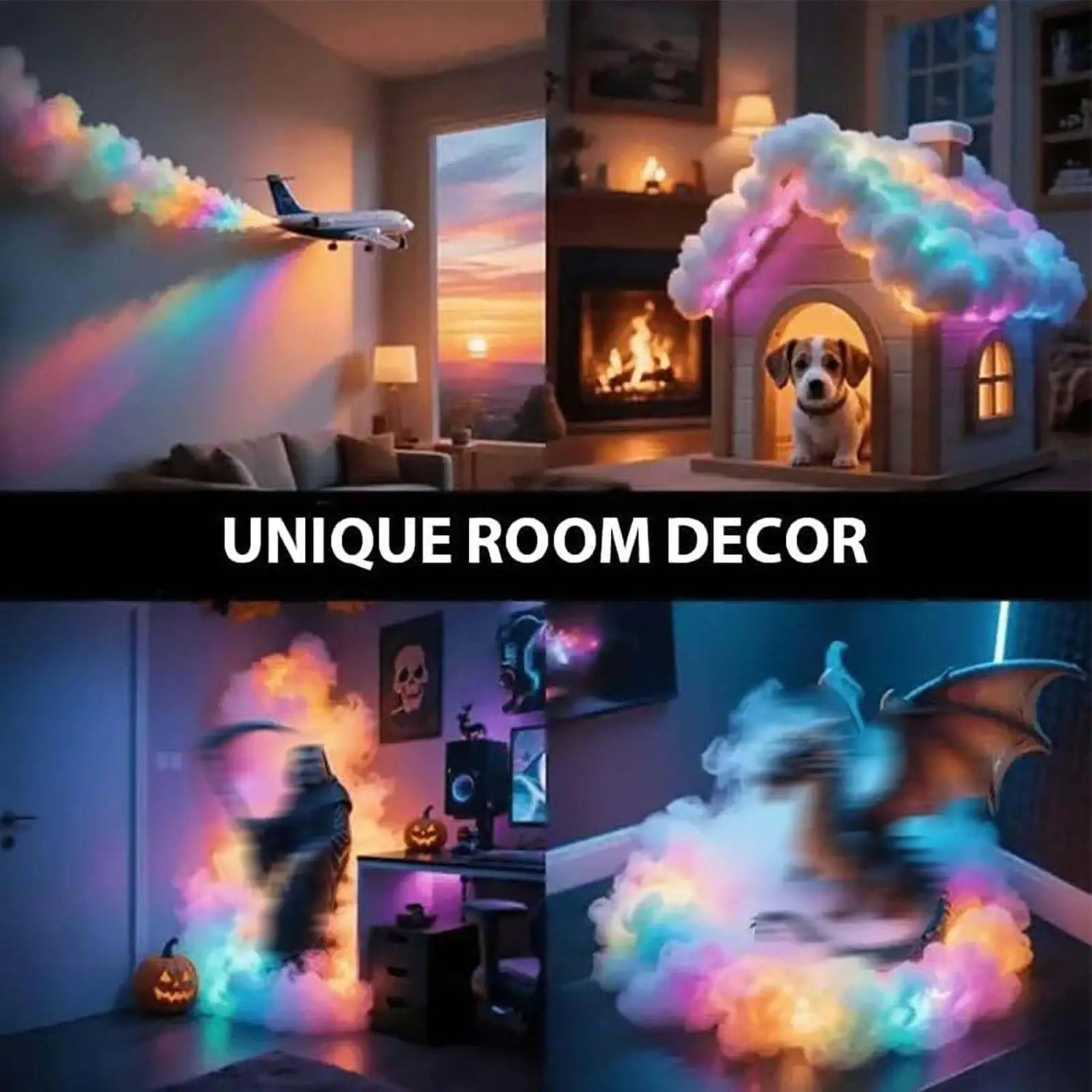 3D Thunder Cloud LED Light with Music - USB Powered Mood Lamp for Ceiling, Bedroom, Desk, Party, Festival & Photography Decor