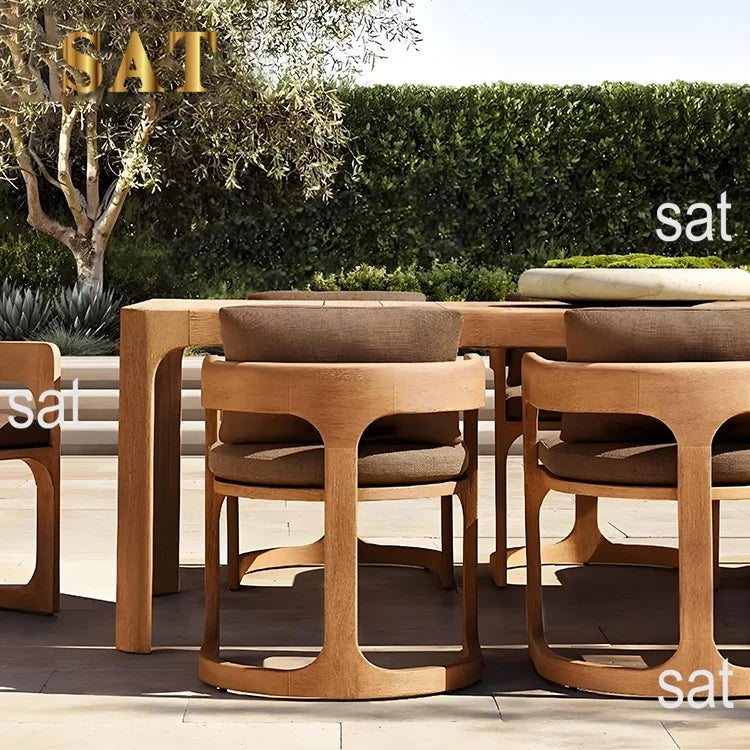 # Luxury Design Sofa Modern Outdoor Furniture Couch Potio Solid Wood Sectional Teak Garden Sofa Sets