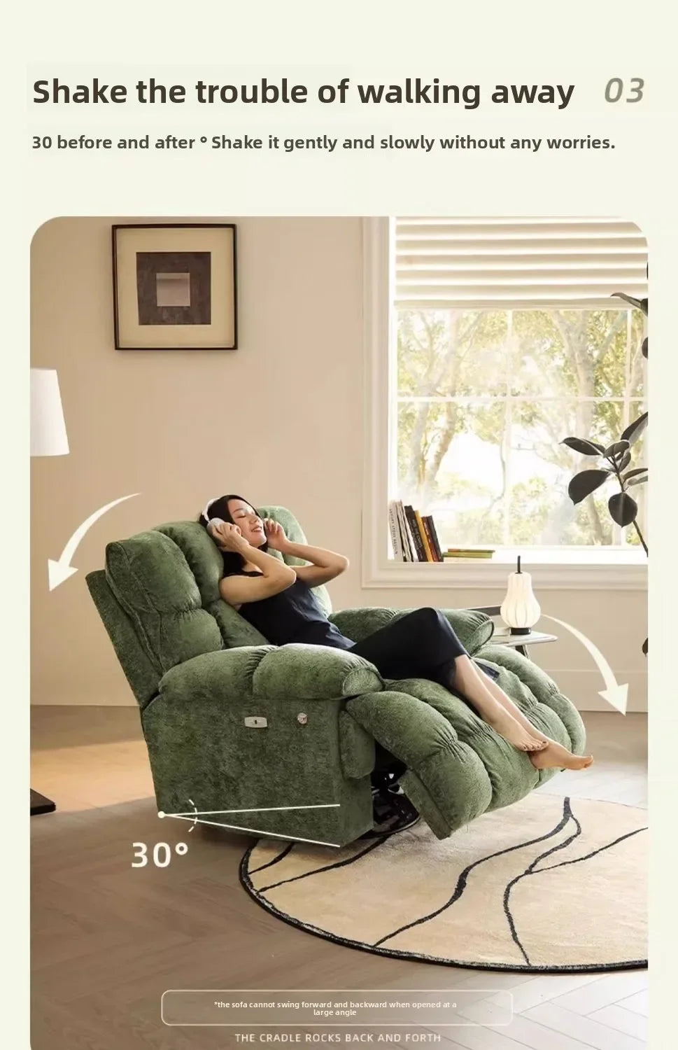 Electric Recliner Chair First-Class Cloud Single Sofa Living Room Multifunctional Lazy Lounge Swivel Recliner Sitting Sleeping