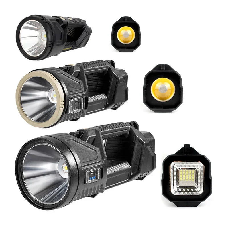 Most Powerful XHP70 LED Searchlight Solar Work Light Outdoor Multifunctional LED Flashlight USB Rechargeable Camping Lantern
