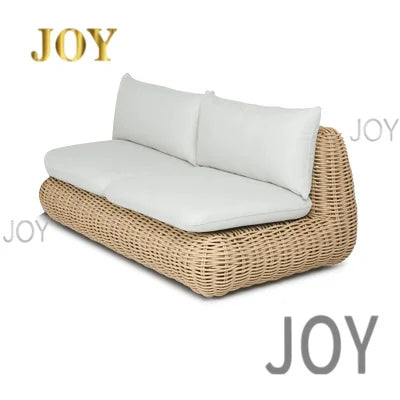 #Outdoor rattan sofa, courtyard, outdoor balcony, leisure small sofa, coffee table combination, garden furniture