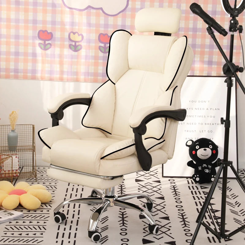 Mobile Ergonomic Office Chair Recliner Computer Bedroom Accent Office Chair Gameing Study Sillas De Oficina Office Furniture