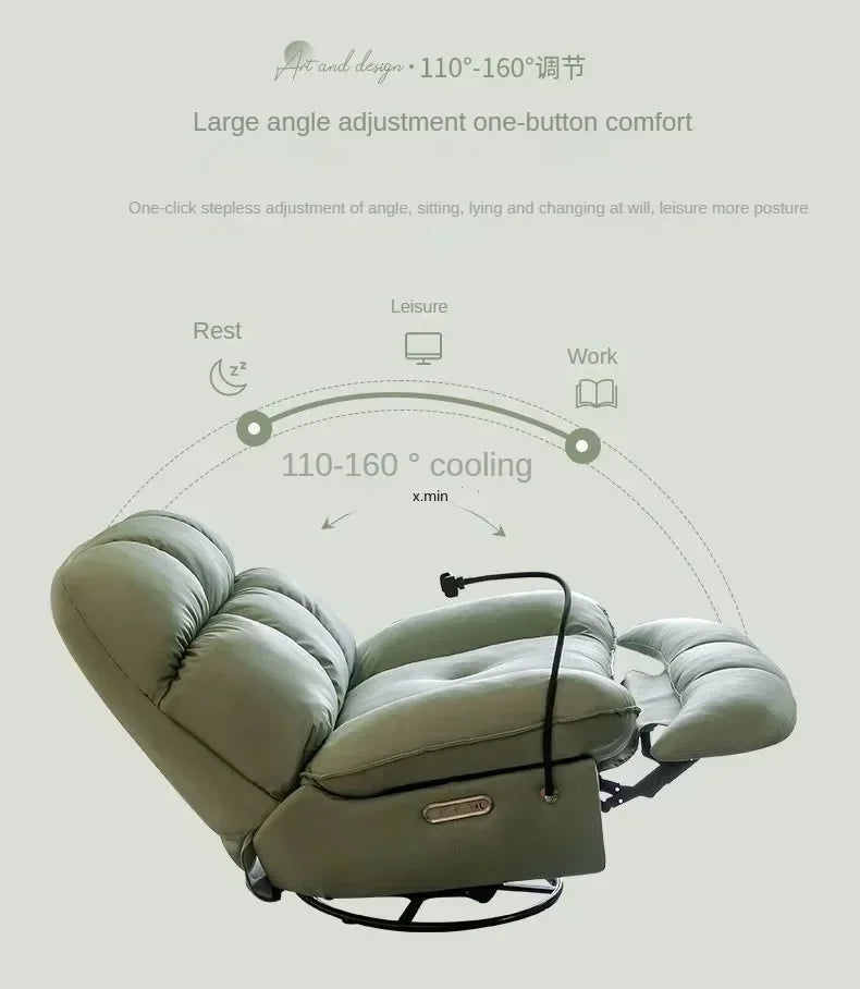 Smart Electric Lazy Sofa Recliner Single Leisure Chair with Sleep Function for Modern Living Room Lounge  Leather Sectional Sofa