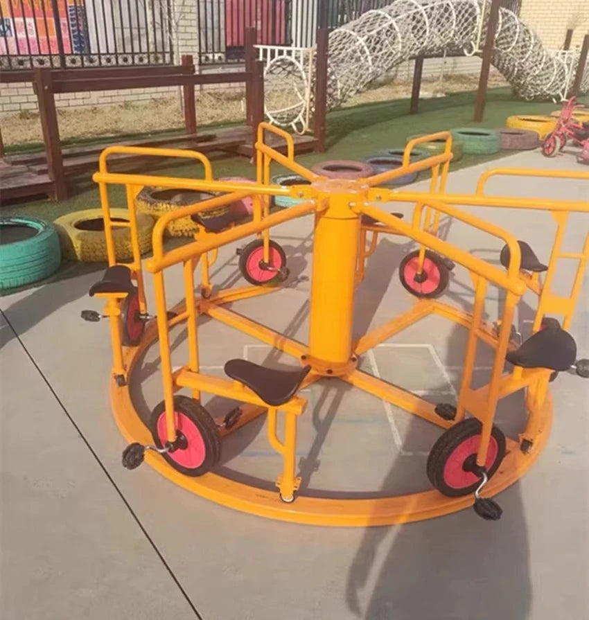 Children's track rotating car Kindergarten rotating car Bicycle Amusement park Multi-person car Special for preschool education