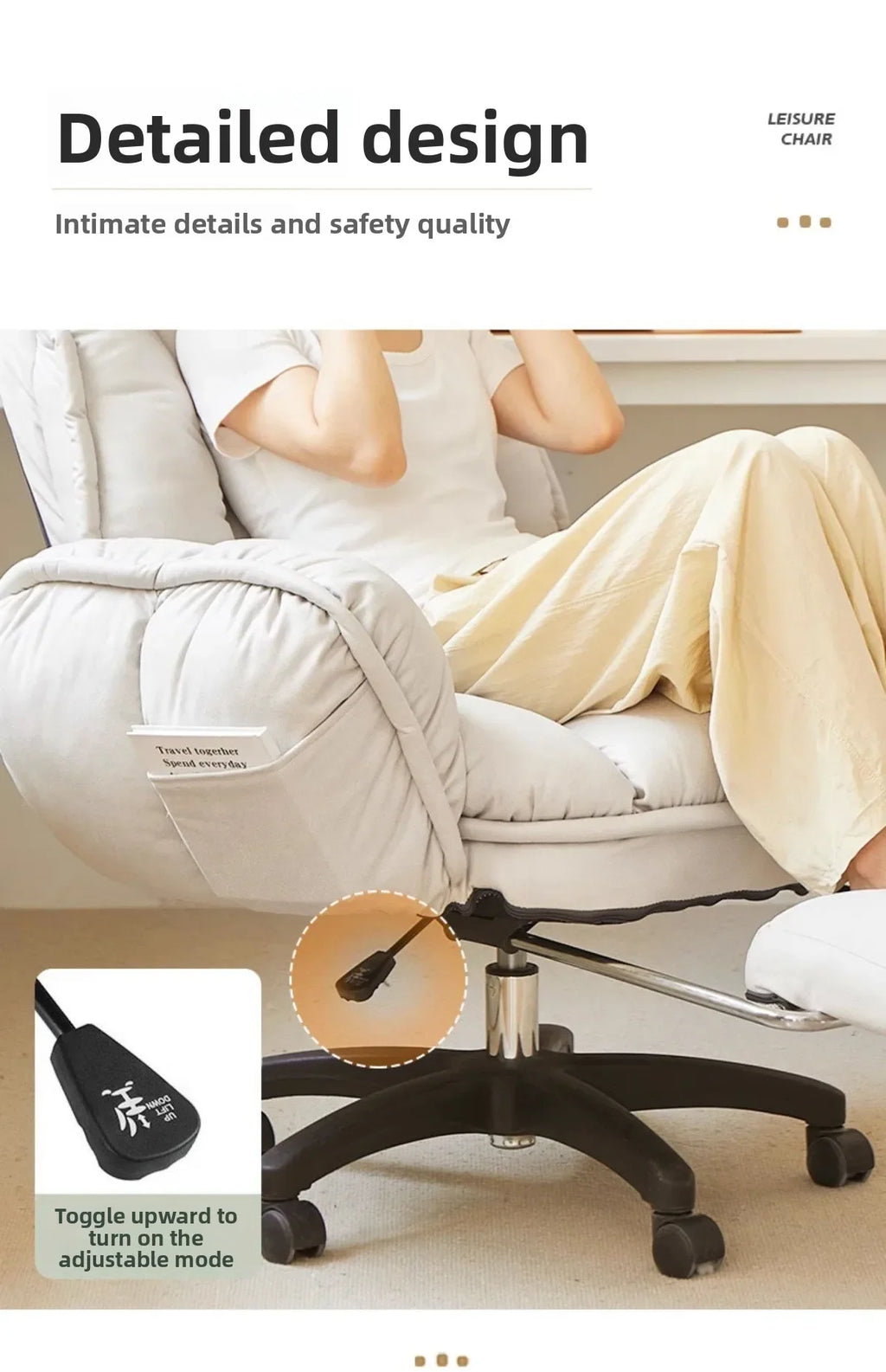 Computer Chair, Sedentary Office Chair, Reclining Boss Chair, Bedroom Desk Chairs, Lazy Person Swivel Chairs, Home Sofa Chairs