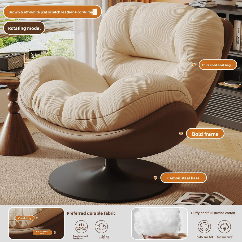 Eggshell Rocking Chair Lazy Sofa Reclining Chair Adult Sleeping Balcony Home Leisure Chair Single Living Room Lazy Chair