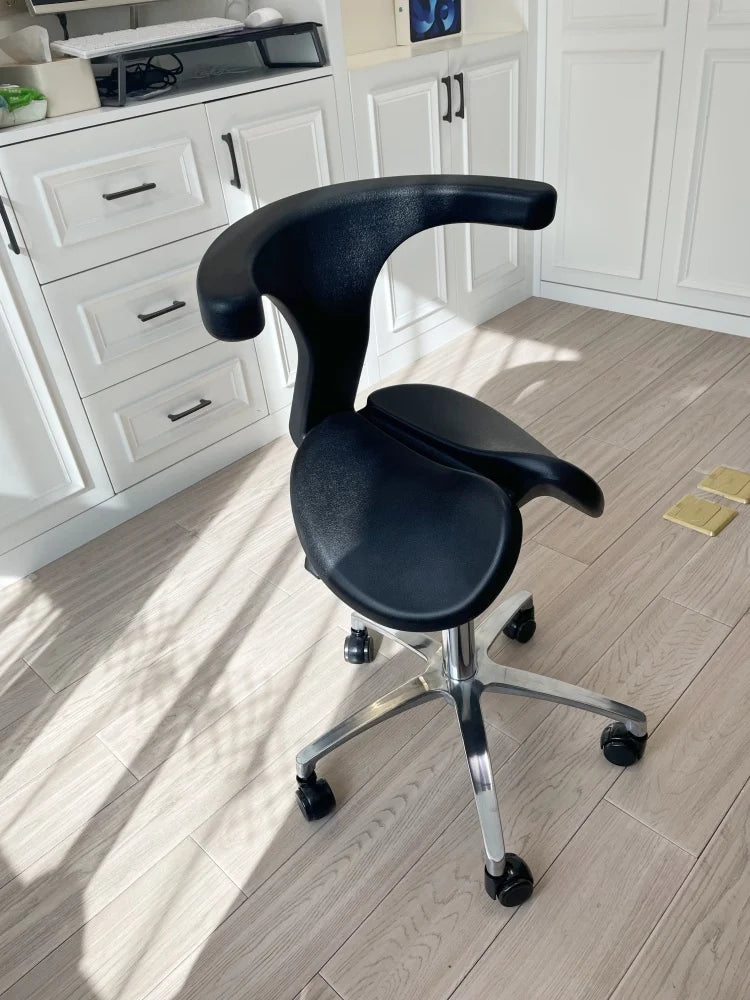 Multi Adjuster Ergonomic Swing Saddle Seat Multi Functional Back Posture Stool with Tilting Seat Saddle Chair For Dental Office