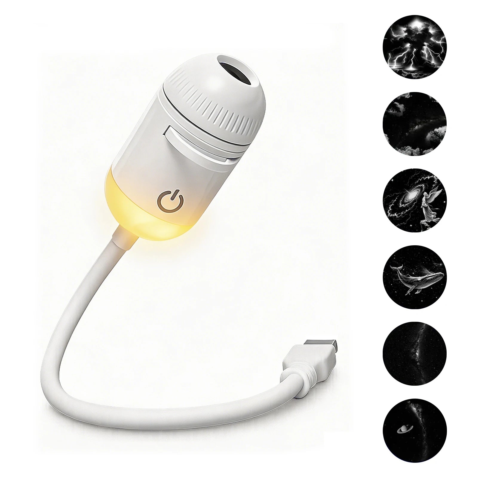 Salange 2-in-1 USB Galaxy Projector Night Light Starry Sky Projetors Lamp Manual Focus For Holiday Atmosphere/Photo Scenarios