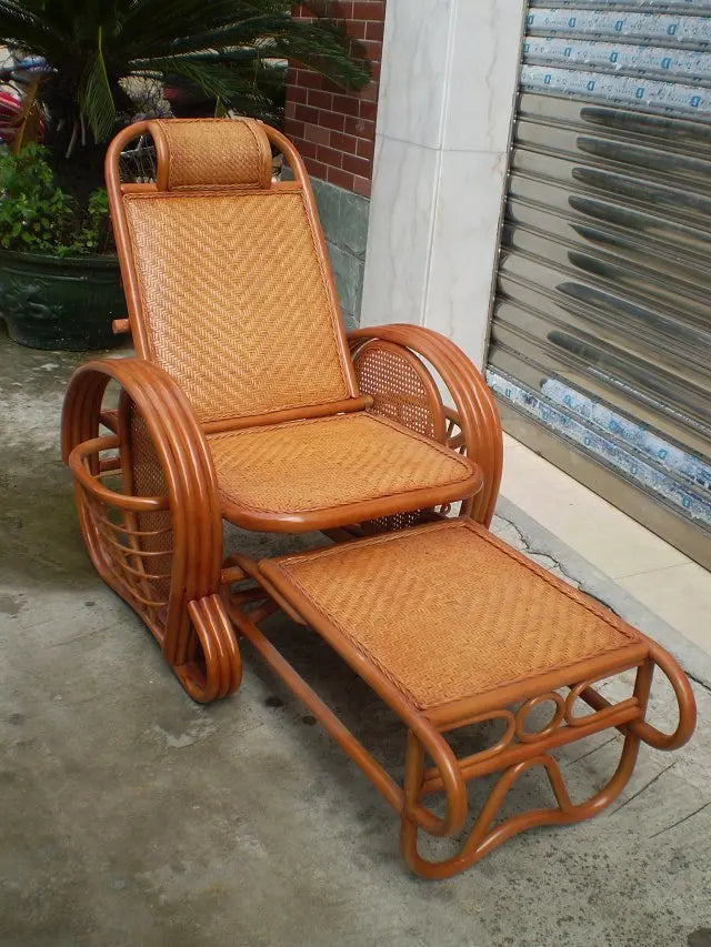 Rocking chair, hanging basket, balcony, natural, true vine, plant, weaving, elderly, household