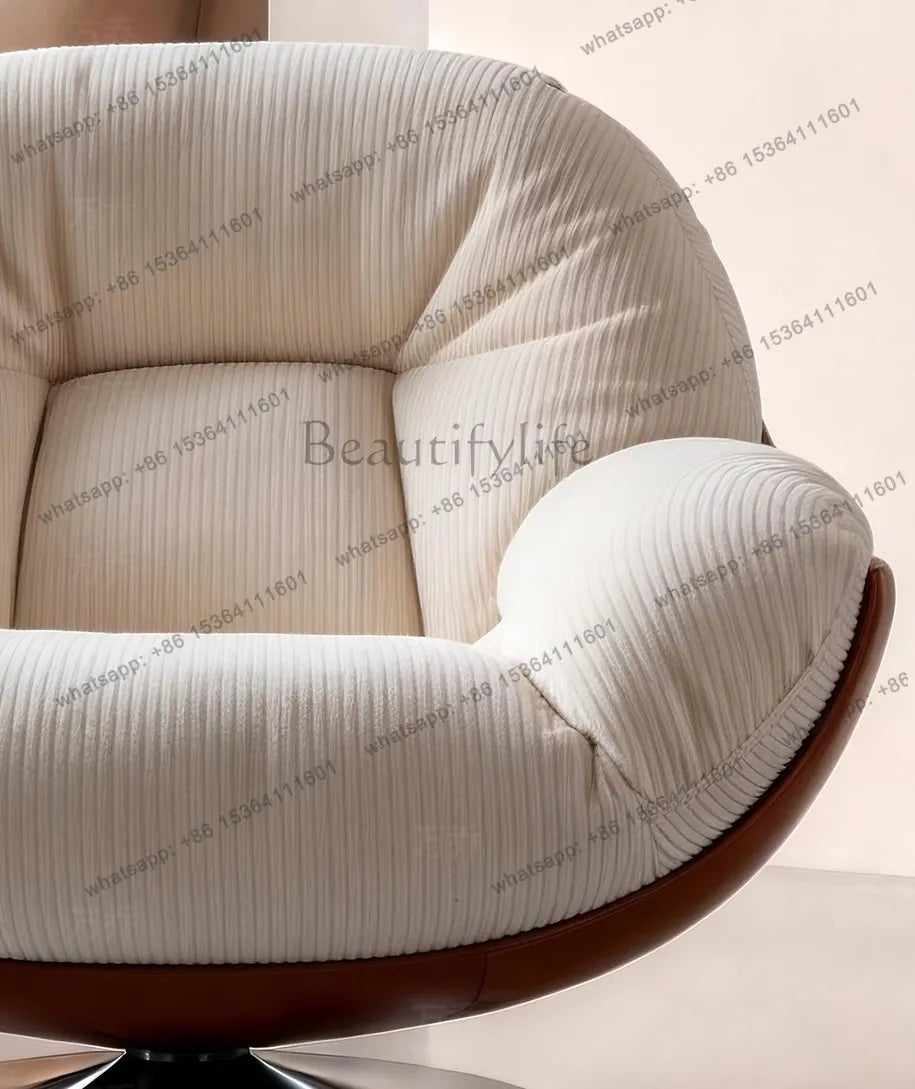 XX Medieval Sofa Chair Living Room Balcony Household Light Luxury High-end Nest Chair Fabric Single Rotation