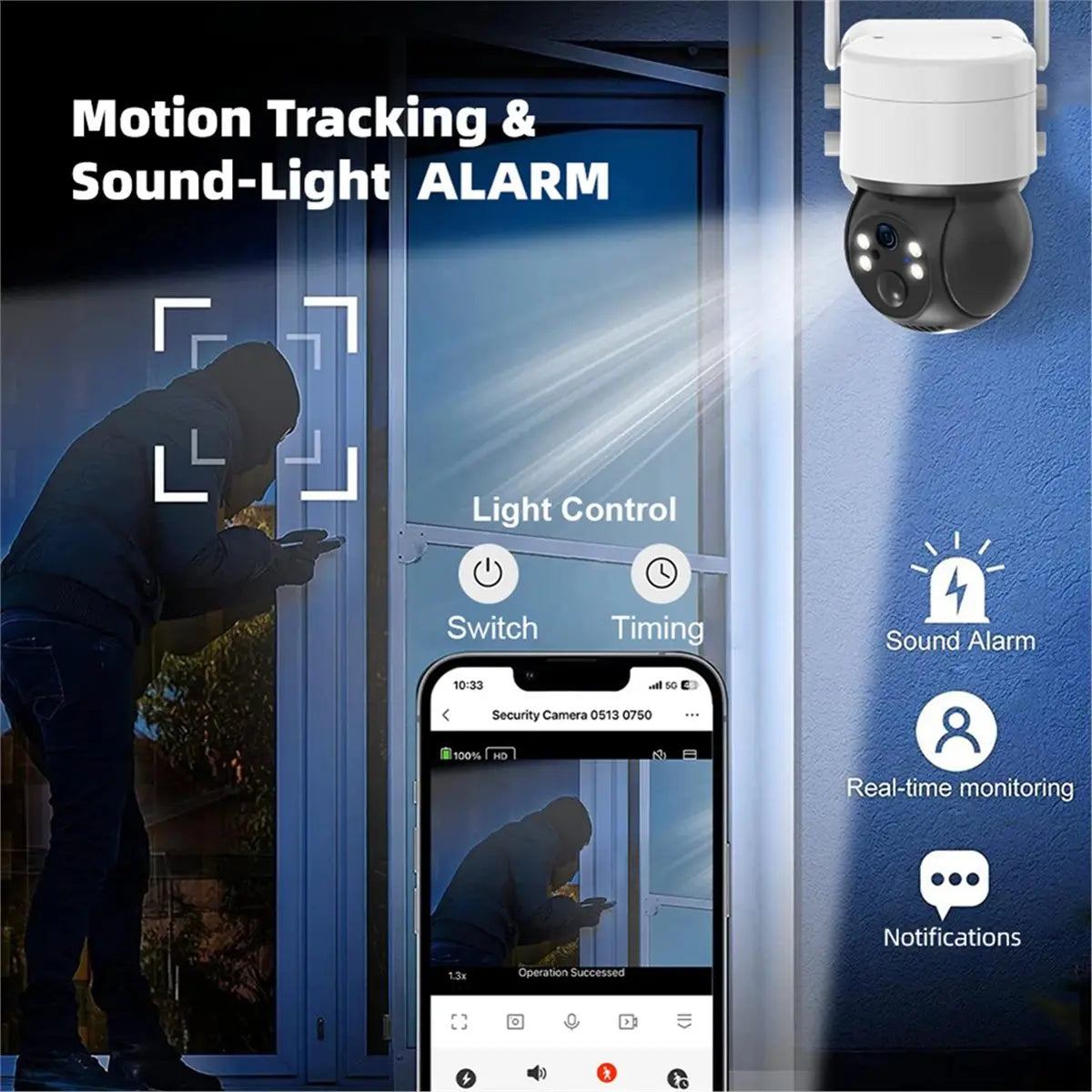 4G Smart Solar PTZ 3MP Camera Tuya WiFi Surveillance Cameras with Solar Panel Human Detection Cameras 32G