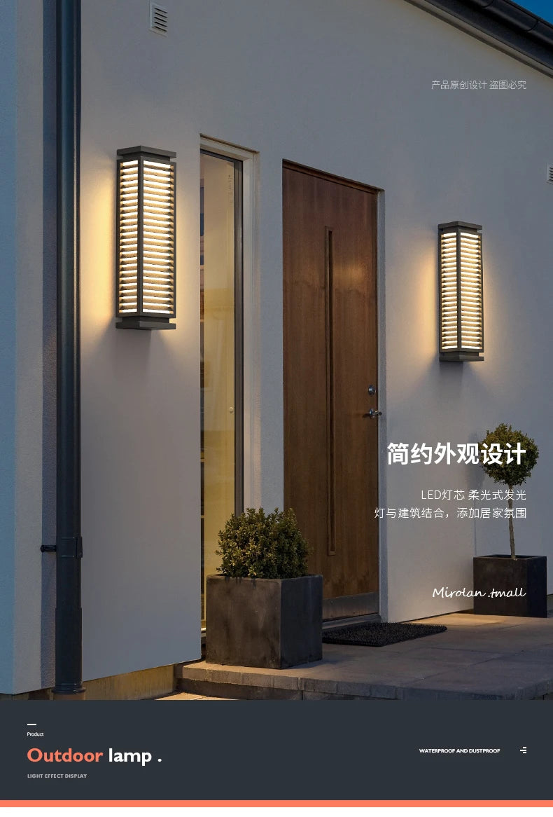 Luminaire Garage Pathway Outdoor Stainless Steel Wall Light LED Cubical Black Lighting Fixture Waterproof Anti Rust Sconce