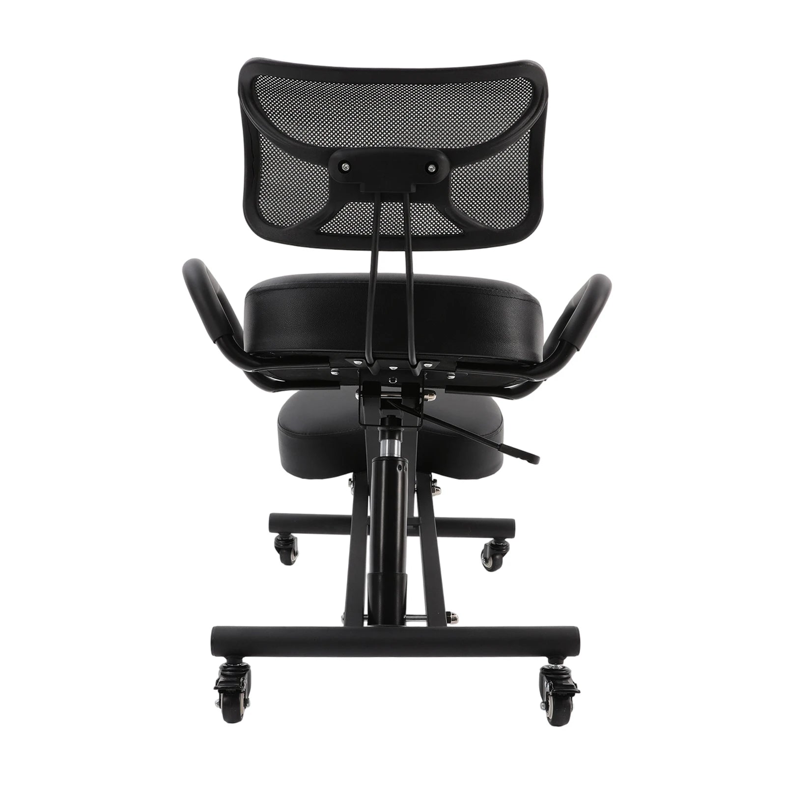 Ergonomic Kneeling Chair with Back Support, Height Adjustable Kneeling Posture Chair, Rolling Kneeling Office Chair for Home Office Study Meditation