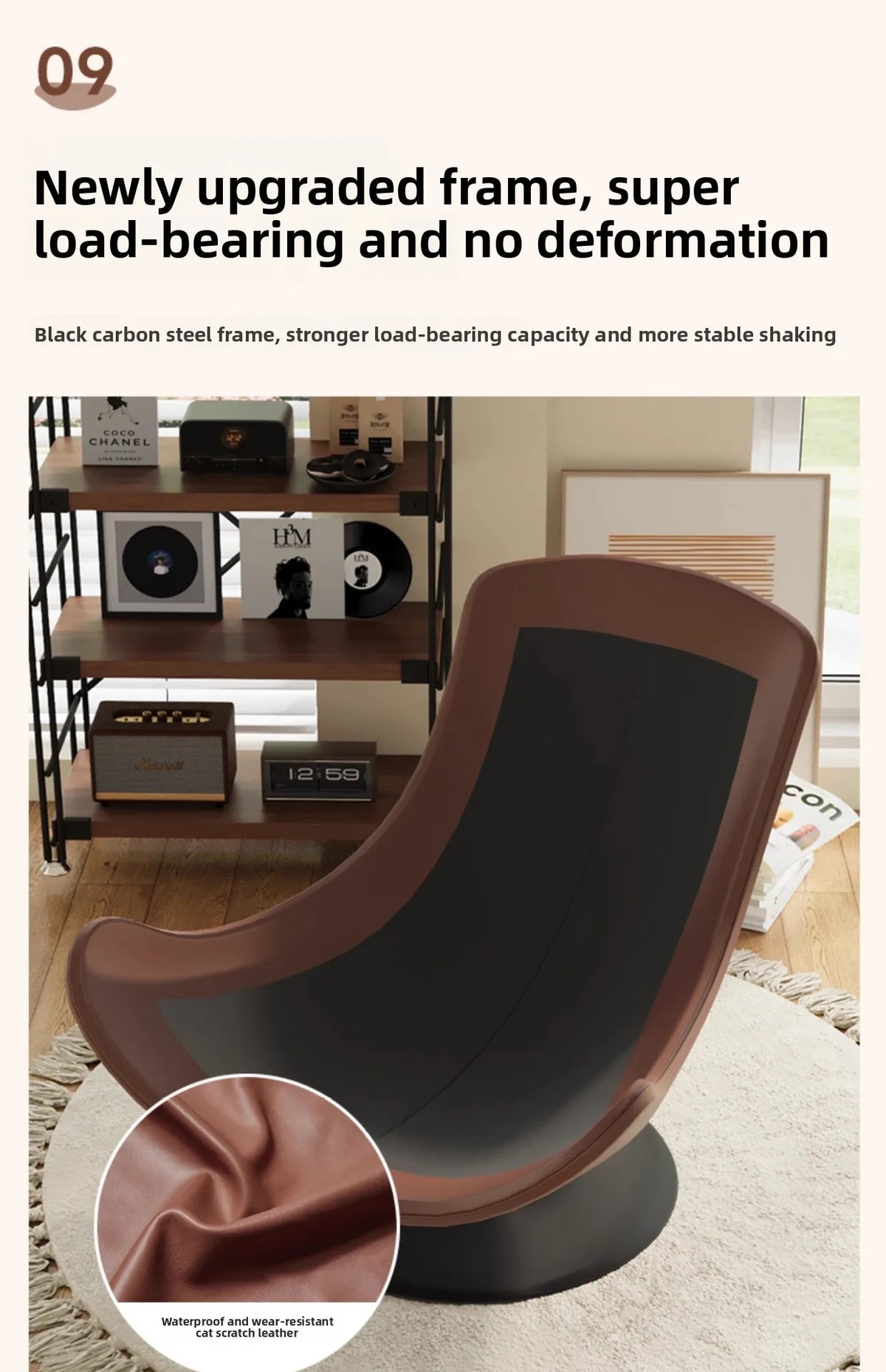 Penguin sofa chair, single lazy rotating sofa, rotating leisure chair, nest lounge chair, fully wrapped sofa, suede fabric