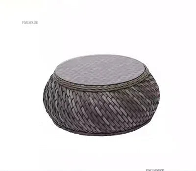 Nordic Outdoor Garden Sofa Double Rattan Sofa Chair Leisure Balcony Courtyard Waterproof Sunscreen Sofa Chair Garden Furniture F