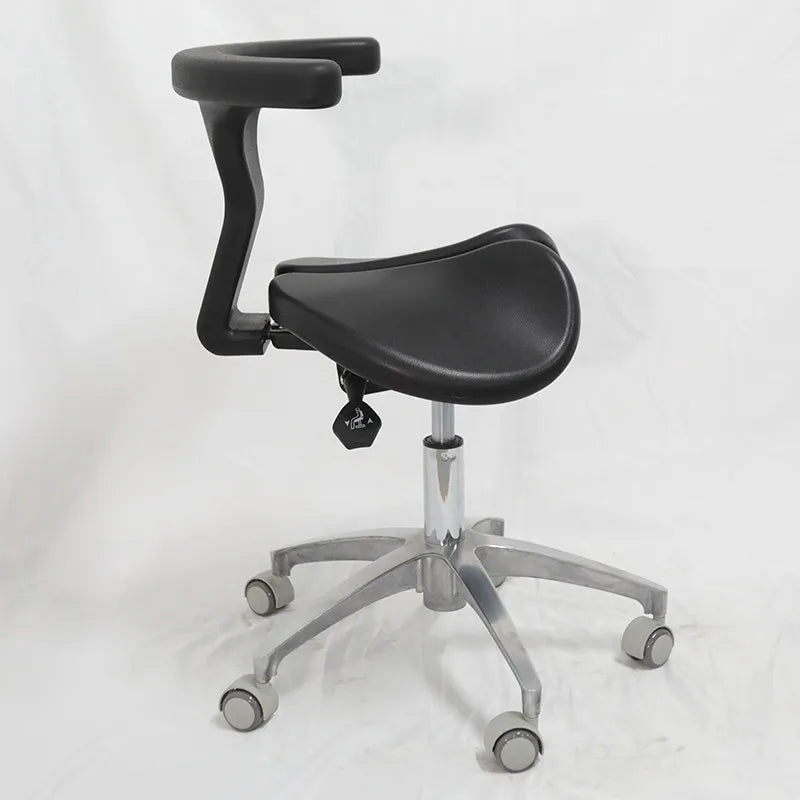 Dental Stool Adjustable Chair with Backrest Barber Salon Rolling Stool with Silent Casters Beauty Tattoo Stool Hydraulic Lift