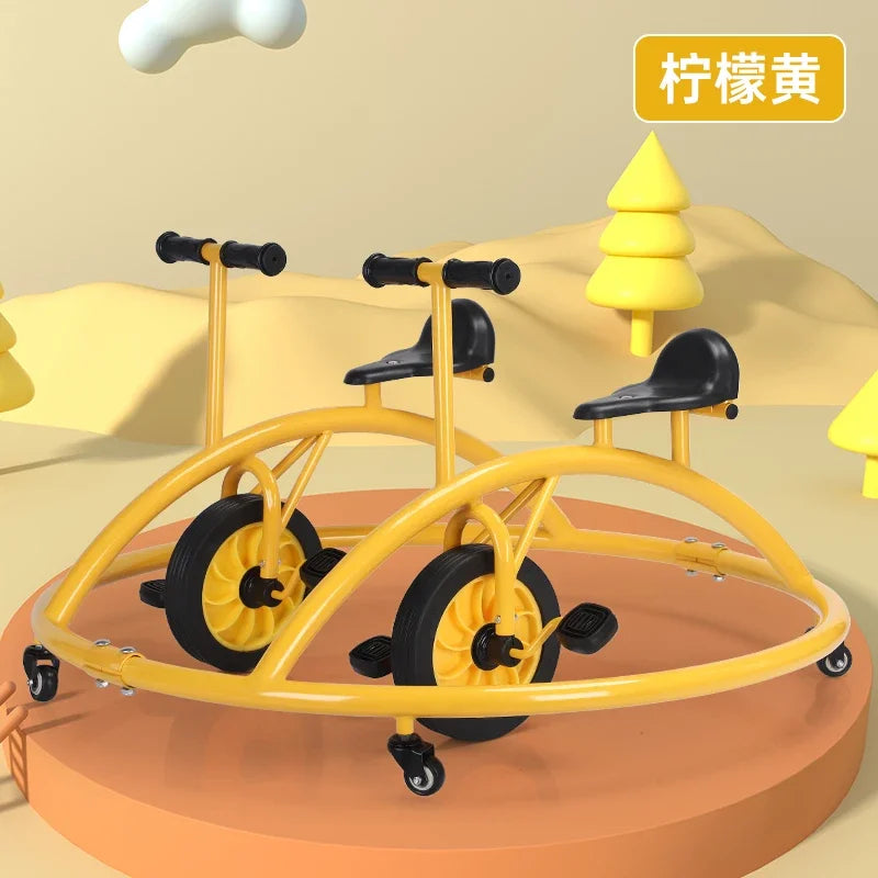 Tqh Kindergarten Children's Tricycle Sensory Balance Double Universal Swing Car Kindergarten Outdoor Toy Car Bumper Car