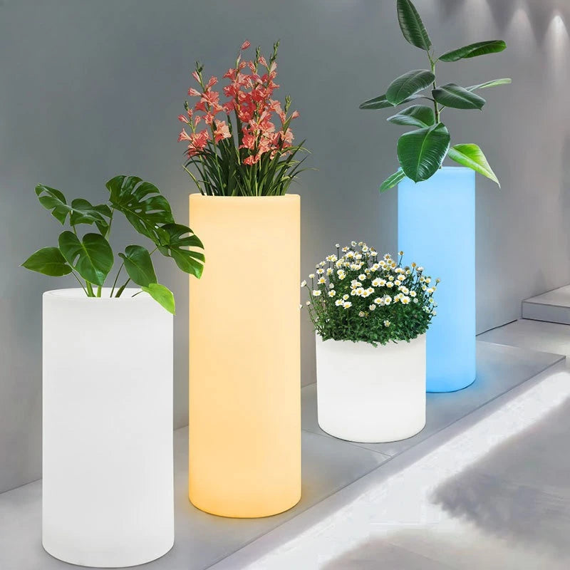 Flower potsHigh potsFloor-to-ceiling flower bed lightsShop windows, hotels, green plants, small potted plants, outdoor shops
